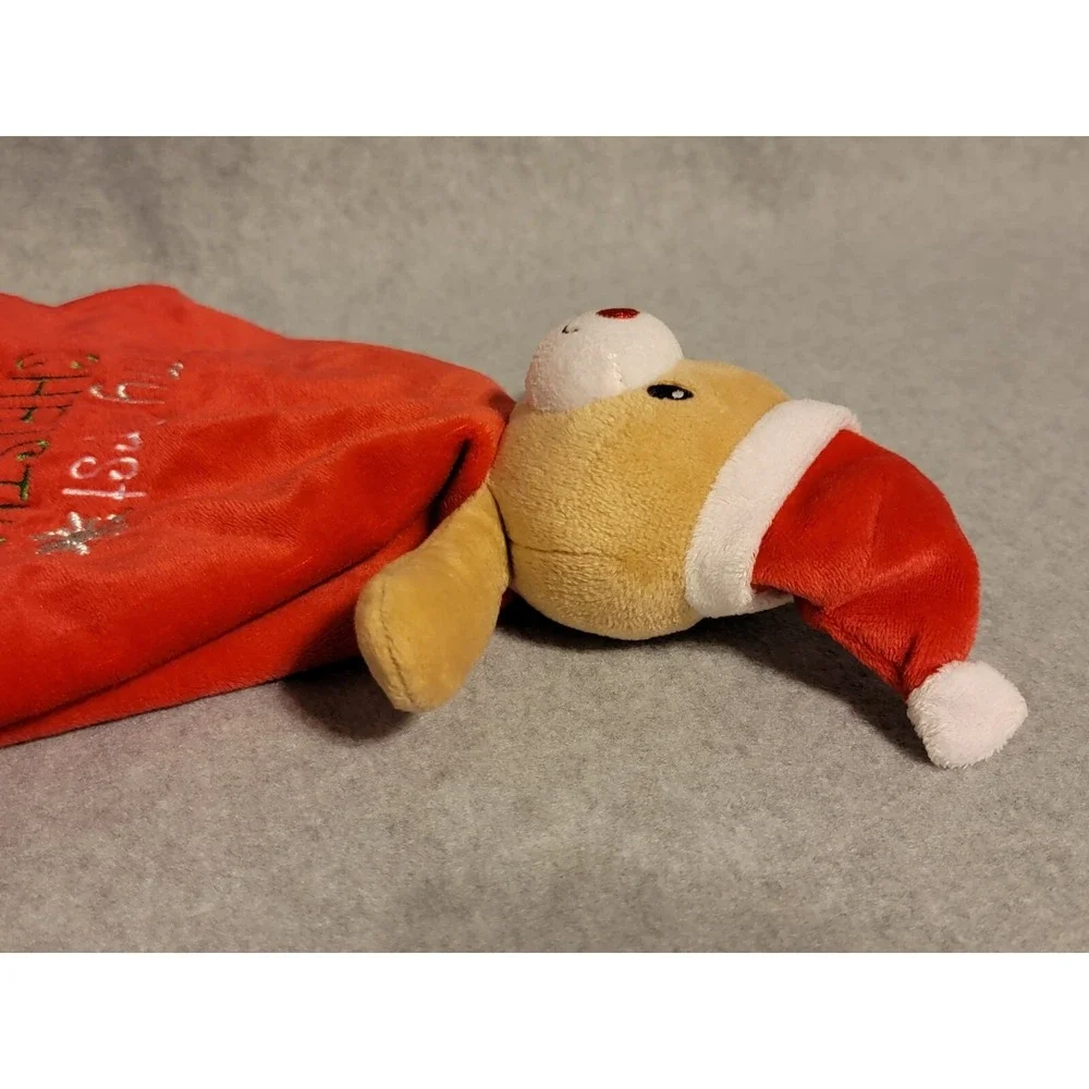 Baby Starters My First Christmas Lovey Bear Santa Red Security Blanket Rattle